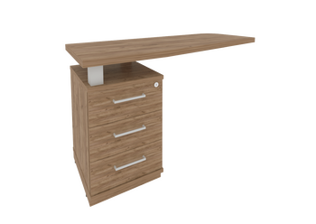 Тумба FIRST приставная с топом левая KTP-2L  1300х500х765